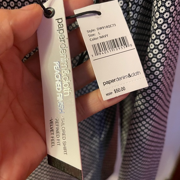 Paperdenim & Cloth Large Long Sleeved Button down flower Printed - Picture 5 of 9